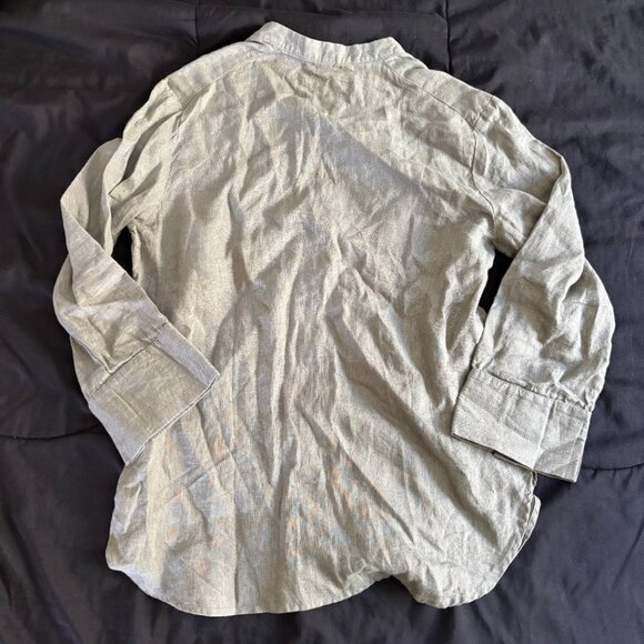NWOT Linen Shirt - Size S, Olive Green - Picture 4 of 10